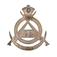 Helmet badge, 46th Punjabis, 1903-1922