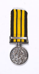 East and West Africa Medal 1887-1900, with clasp, 'Sierra Leone 1898-99', Private D Johnson, 1st West India Regiment