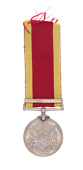3rd China War Medal 1900, with clasp, 'Relief of Pekin', Lance Naik Kuppusami, Queen's Own Corps of Madras Sappers and Miners