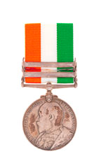 King's South Africa Medal 1901-02, 2 clasps: 'South Africa 1901' and 'South Africa 1902', Private F Ilott, The Buffs (East Kent Regiment)