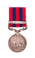 India General Service Medal 1854-95, with clasp, 'Perak', Sergeant Anthony Mitchell, 3rd (The East Kent) Regiment of Foot (The Buffs)