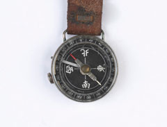 Japanese officer's wrist compass recovered after the capture of Mandalay, March 1945