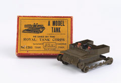 Model vehicle box, Carden Loyd carrier, W Britain, 1938 (c)