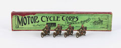 Model soldier box, William Britain Limited, Motor Cycle Corps (Dispatch Riders), 1935 (c)