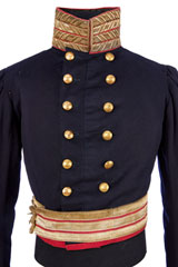 Officer's short-tailed full dress coatee, Lieutenant Edward St Vincent Digby, 9th (Light) Dragoons (Lancers, 1830 (c)