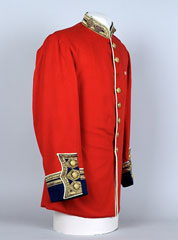 Officer's full dress tunic, Colonel M Cholmeley, British infantry pattern, 1868 (c)