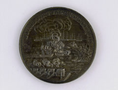 Bronze medal commemorating the capture of Louisbourg, 1758