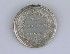 Silver medal commemorating the suppression of the 'Monghyr Mutiny', 1766