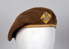Officers' beret worn by Lieutenant-Colonel H G S Burkitt, 17th Dogra Regiment, 1946 (c)