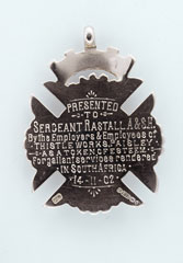 Boer War tribute medal awarded to Sergeant Rastall, The Argyll and Sutherland Highlanders (Princess Louise's) by Thistleworks, Paisley