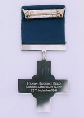 George Cross, Bombardier Henry Herbert Reed, Royal Artillery, 1941