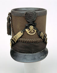 Officer's shako, 43rd (Monmouthshire) Regiment of Foot (Light Infantry), 1815 (c)