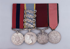 Medal group awarded to Trumpet-Major Henry Joy, 1855