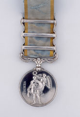 Crimea War Medal 1854-56, with three clasps: Alma, Inkermann, Sebastopol, Captain Audley Lemprière, 77th (East Middlesex) Regiment of Foot