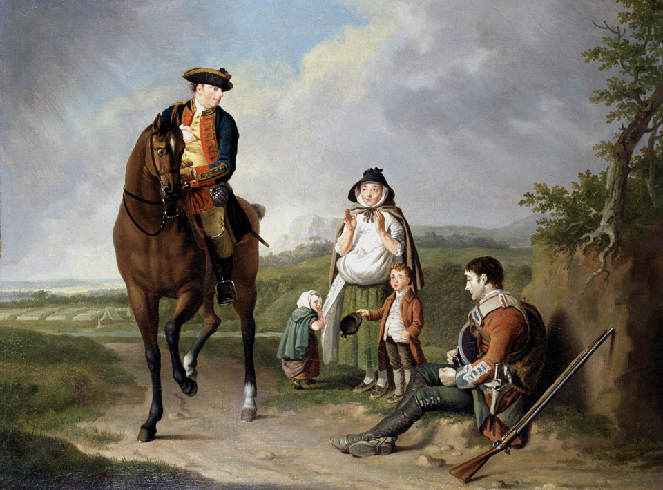 Marquess of Granby relieving a sick soldier, 1765 (c)