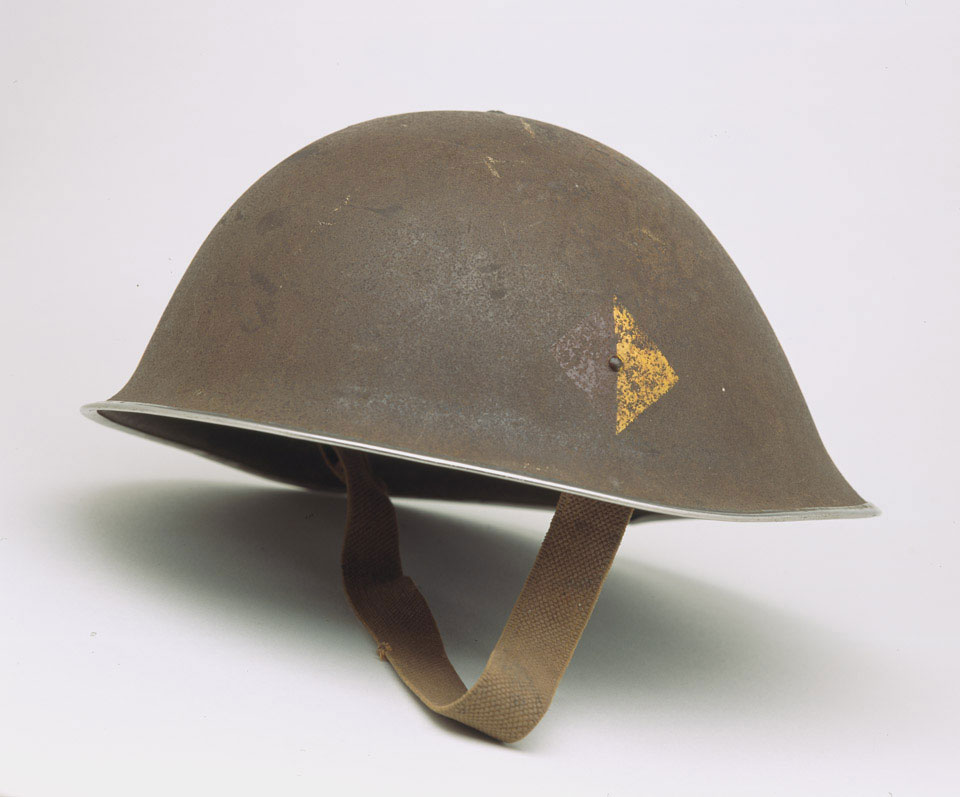 Combat helmet, Mark 3, Lieutenant K Baxter, Middlesex Regiment