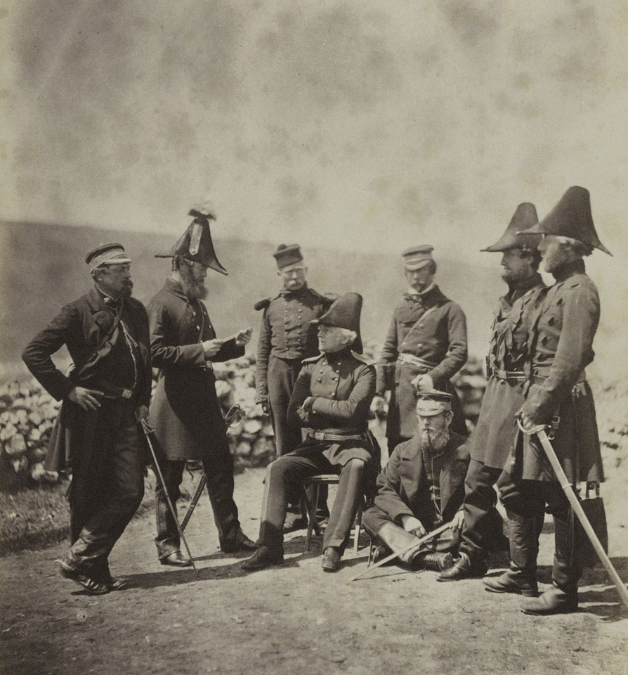 Lieutenant General Sir George Brown and staff, Crimea, 1855