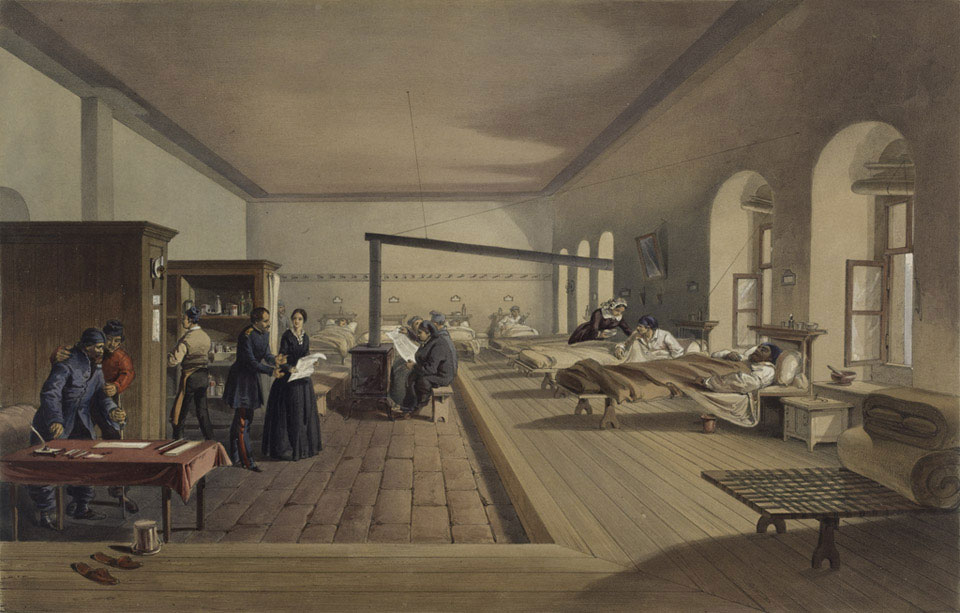 'One of the Wards of the Hospital at Scutari', 1856