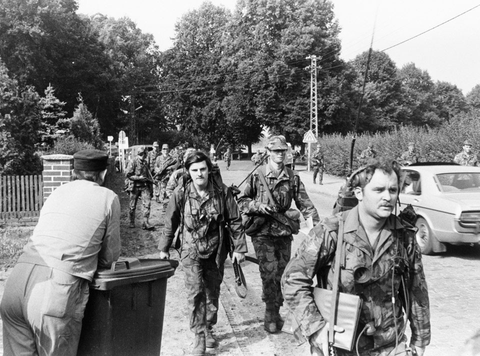 British Soldiers Taking Part In An Exercise In Germany January 1980 