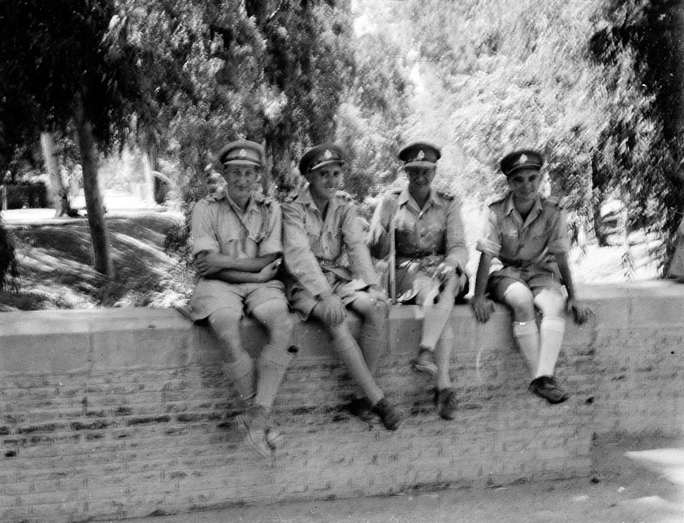 A group of officers from the County of London Yeomanry (Sharpshooters), Maadi, Cairo, Egypt, 1943