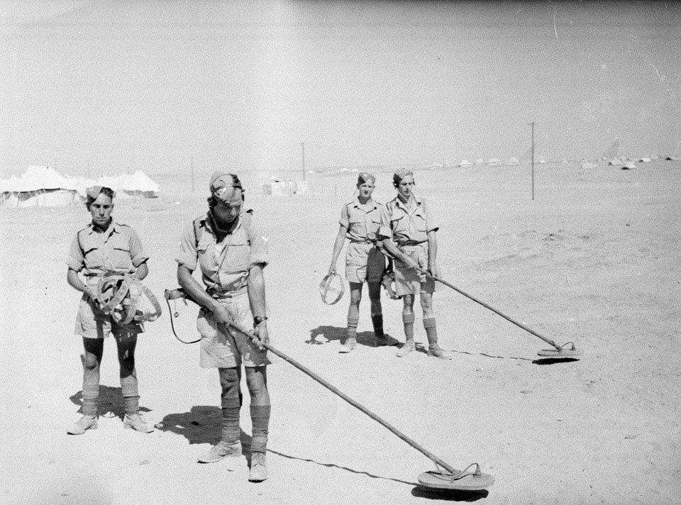 Training with mine detectors, Egypt, 1943 (c)