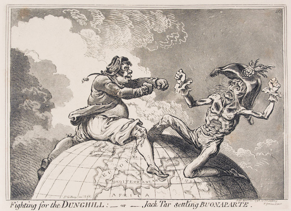 'Fighting for the Dunghill - Jack Tar settling Buonaparte', November 1798