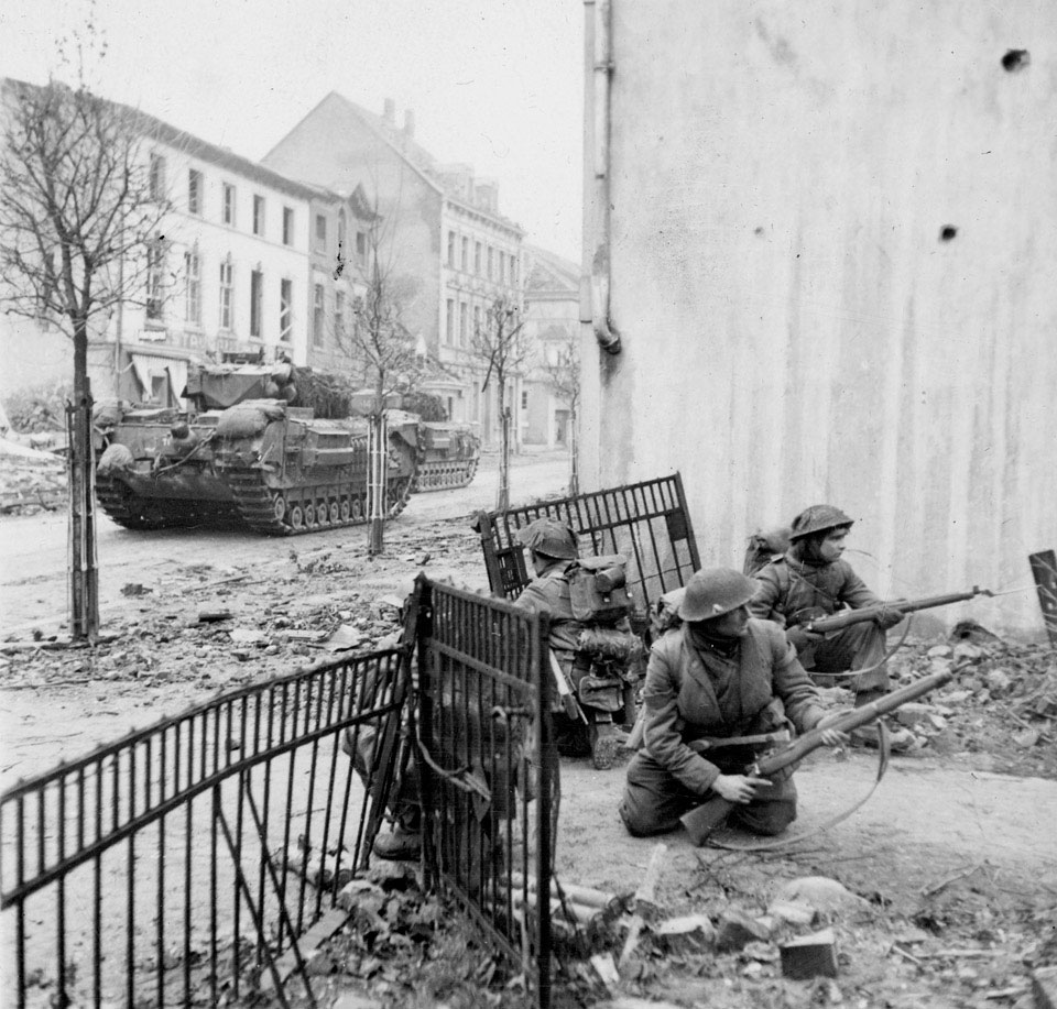 The capture of Kleve in Germany, 11 February 1945
