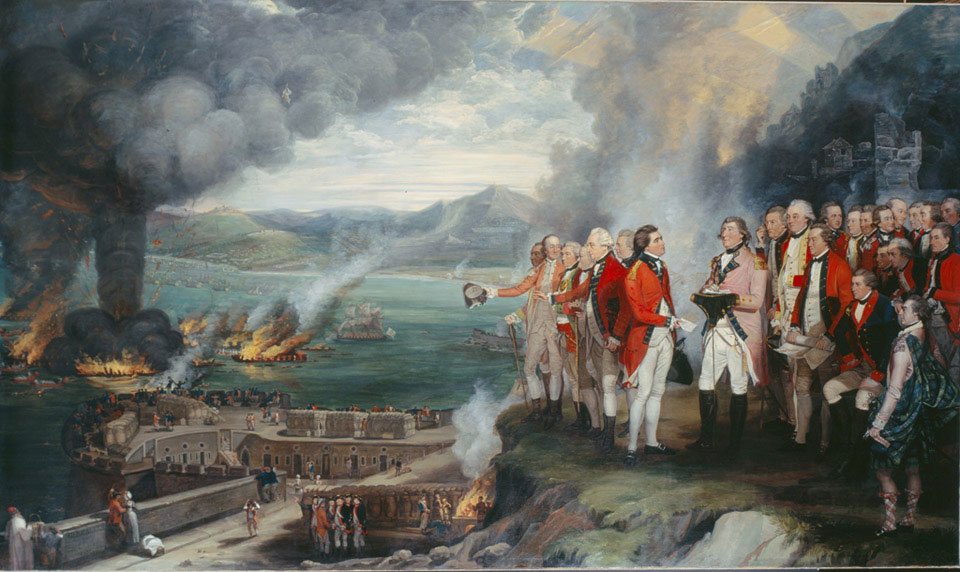 General Eliott observing the destruction of the Floating Batteries, Gibraltar, 1782
