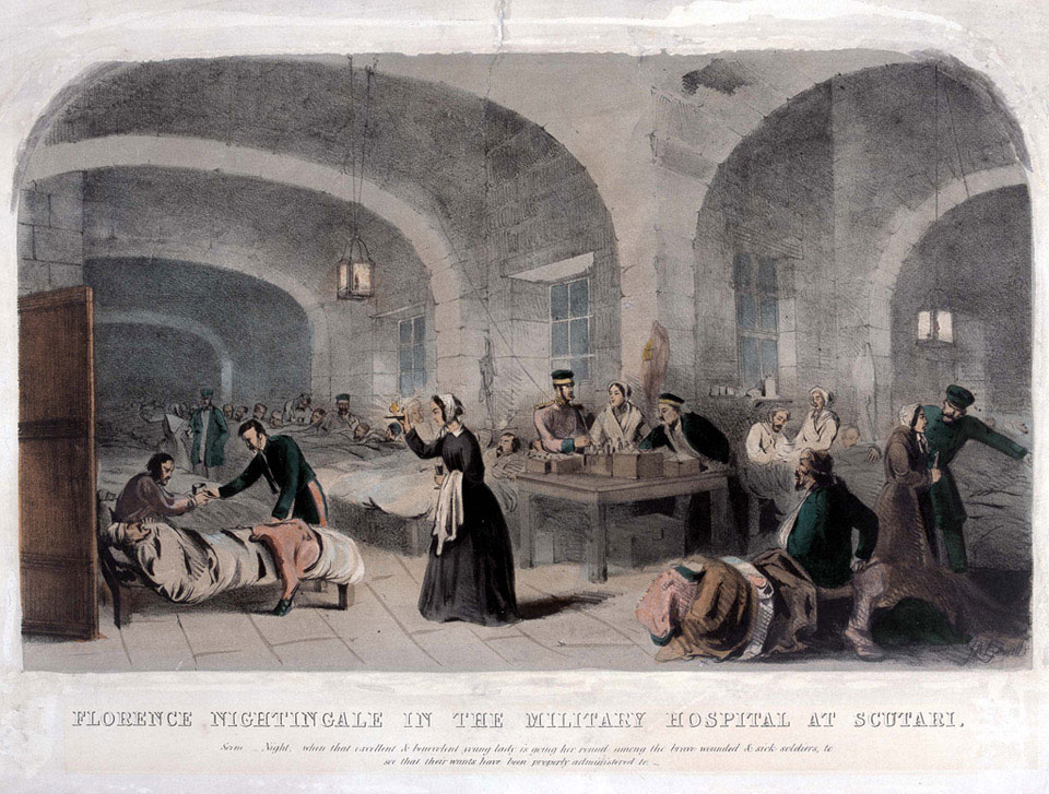 'Florence Nightingale in the Military Hospital at Scutari', 1855 (c)