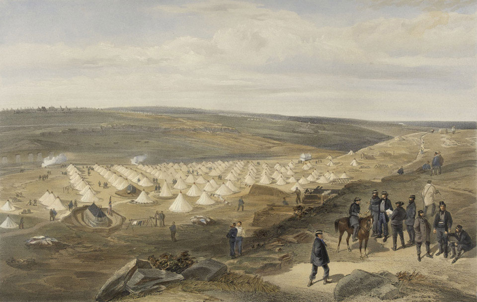 Camp of the Naval Brigade, before Sebastopol, 1855