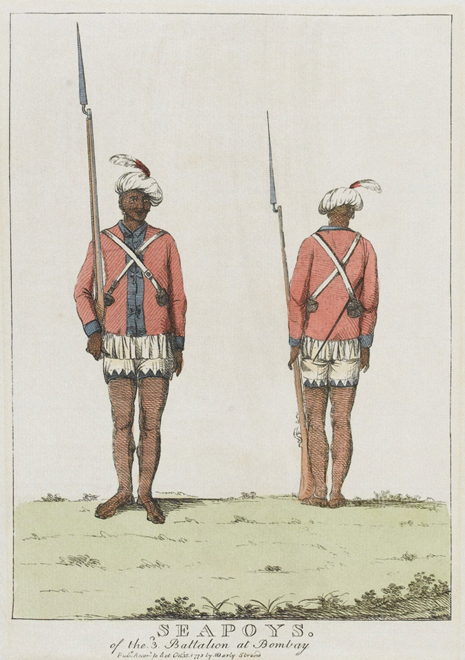 Sepoys of the 3rd Battalion at Bombay, 1773