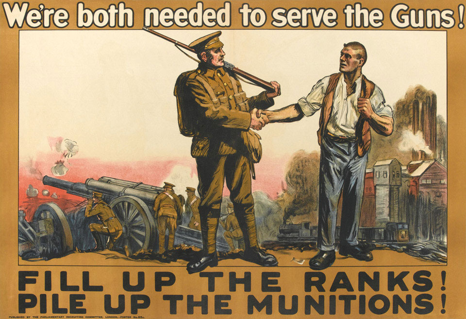 'We're both needed to serve the Guns!', 1915