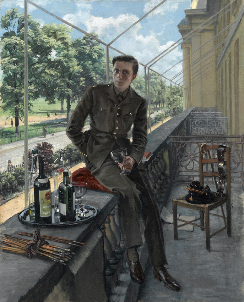 Rex Whistler's self-portrait in Welsh Guards uniform, May 1940