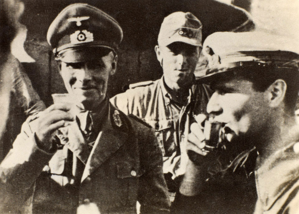 General Erwin Rommel with Afrika Korps officers, 1942 (c)