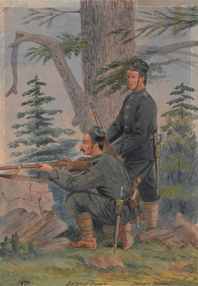 Lalsing Thapa and Jangir Thapa of the 5th Goorkha Regiment, Peiwar Kotal, Afghanistan, 1879