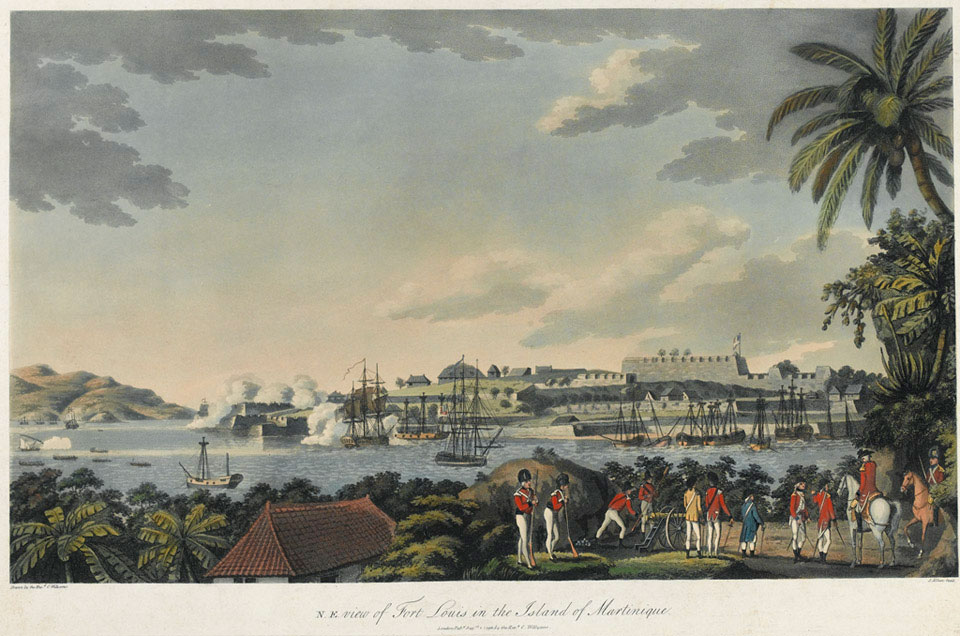 North East View of Fort Louis in the Island of Martinique, 1794