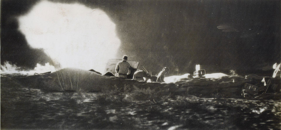 An artillery barrage, 1942