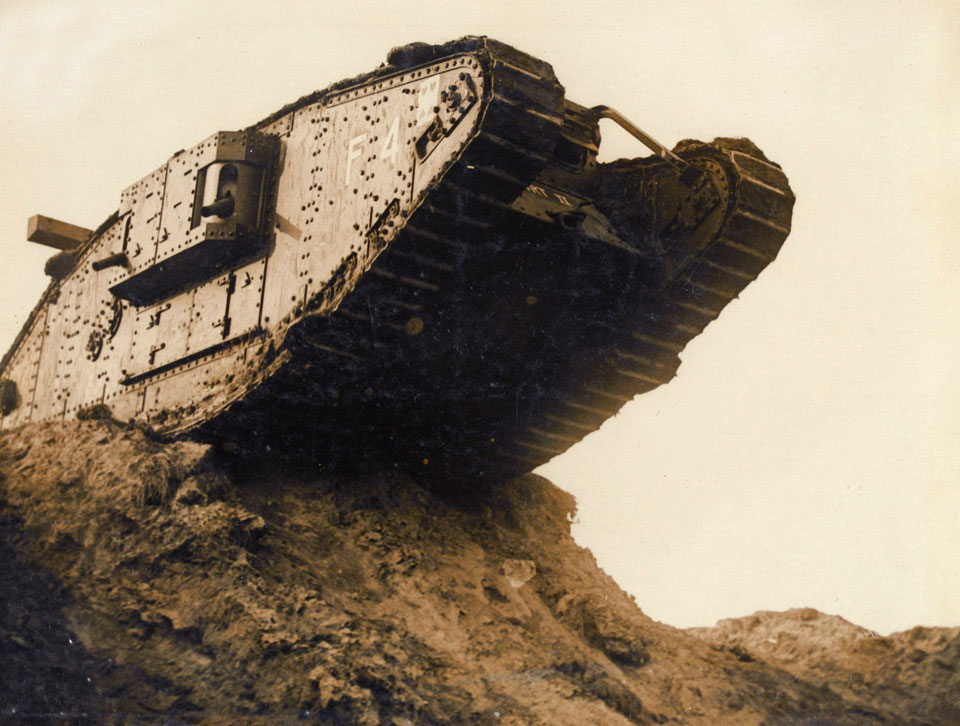 British Mark IV tank during trials, 1917