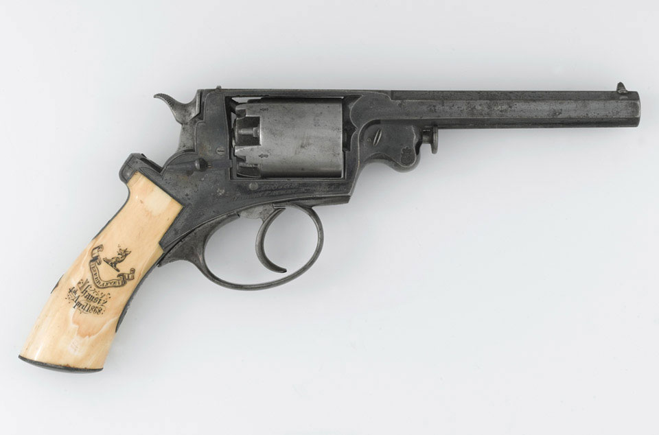 Adams .476inch percussion revolver used by Lieutenant Charles Webber, Royal Engineers, 1858 (c)