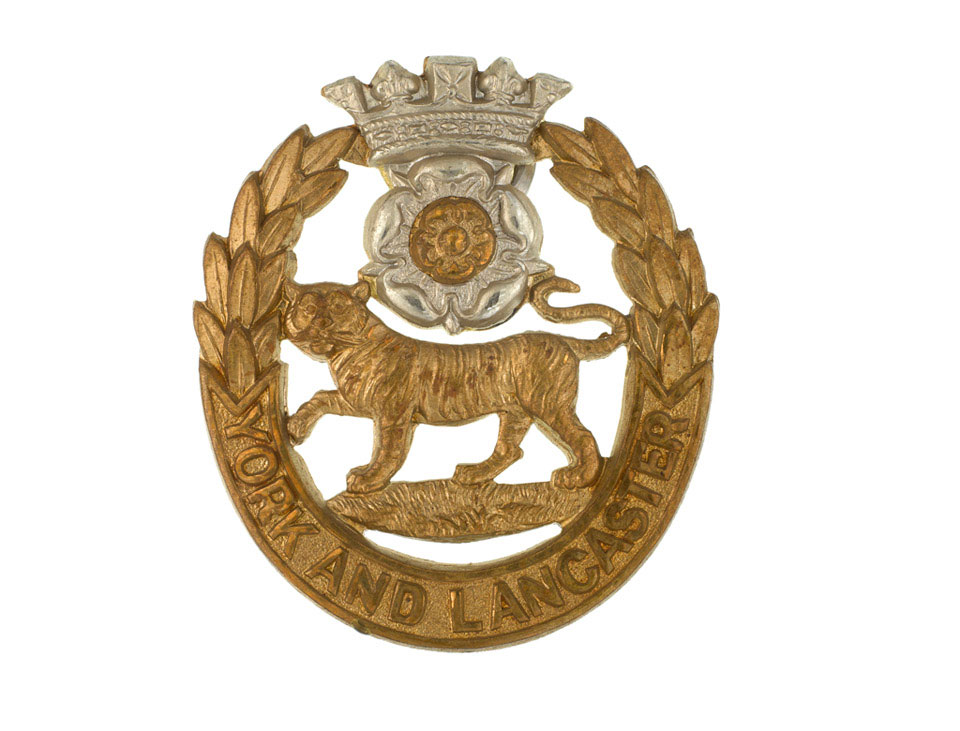 Cap badge, other ranks, York and Lancaster Regiment, 1900 (c)