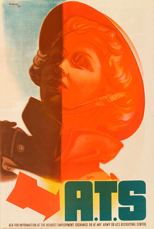 'A.T.S.', recruiting poster, Auxiliary Territorial Service, 1942