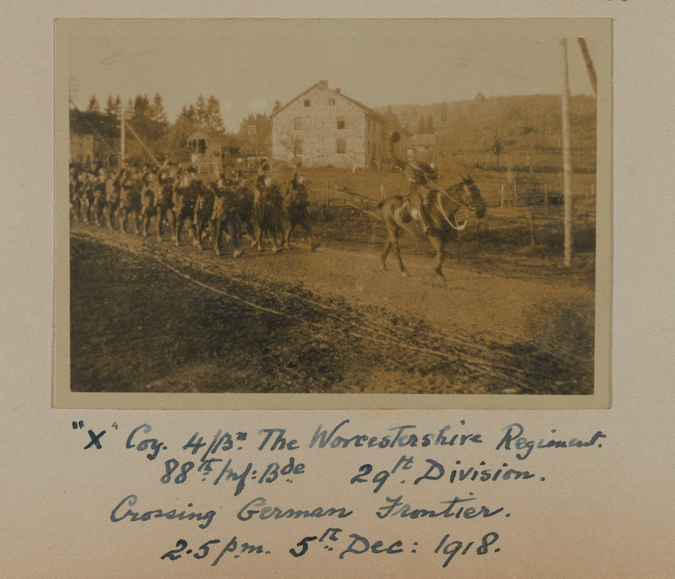4th Battalion, The Worcestershire Regiment, crossing the German frontier, 5 December 1918