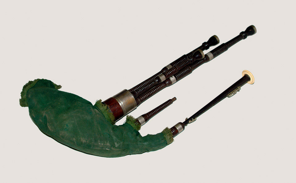 Irish bagpipes used by the 2nd Battalion, The Royal Irish Regiment