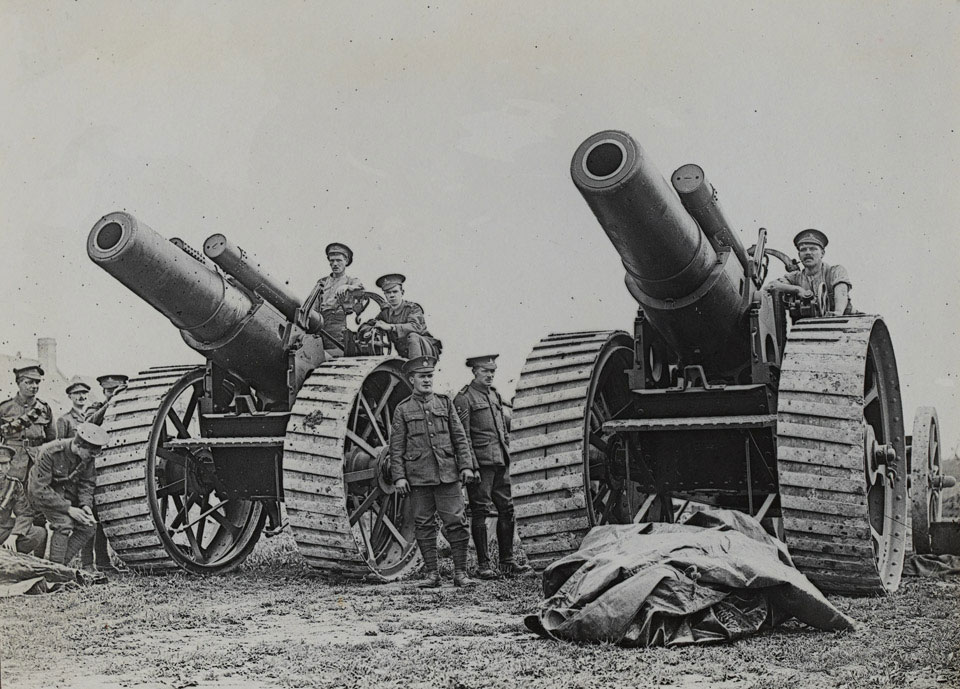 8-inch howitzers of 135th Siege Battery at La Houssoye on the Somme, 25 August 1916