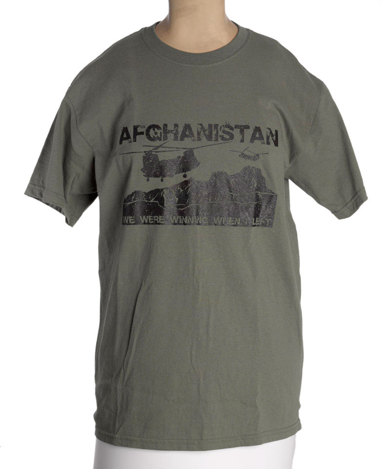 T-shirt, 'Afghanistan We were winning when I left', 2013 (c)