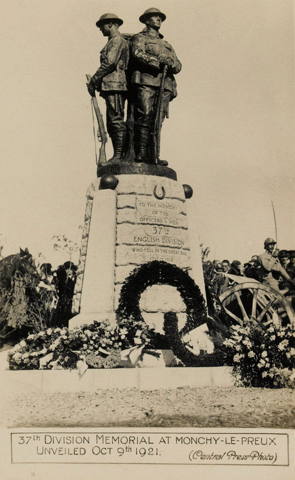 The unveiling of the 37th Division Memorial at Monchy-le-Preux, 1921