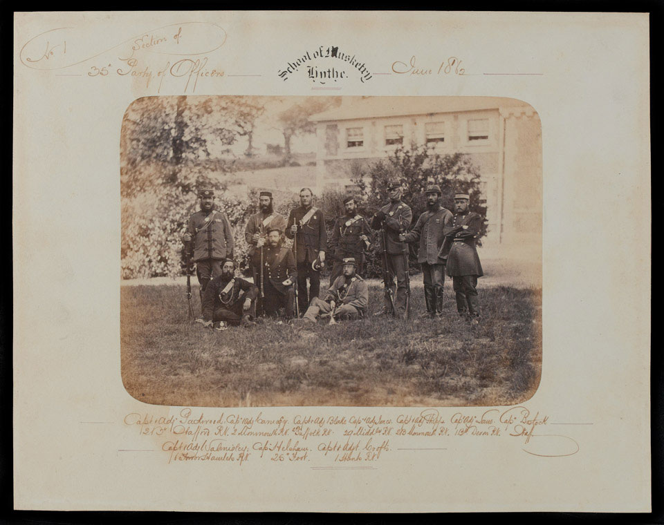 'Section of 35th Party of Officers', School of Musketry, Hythe, June 1862