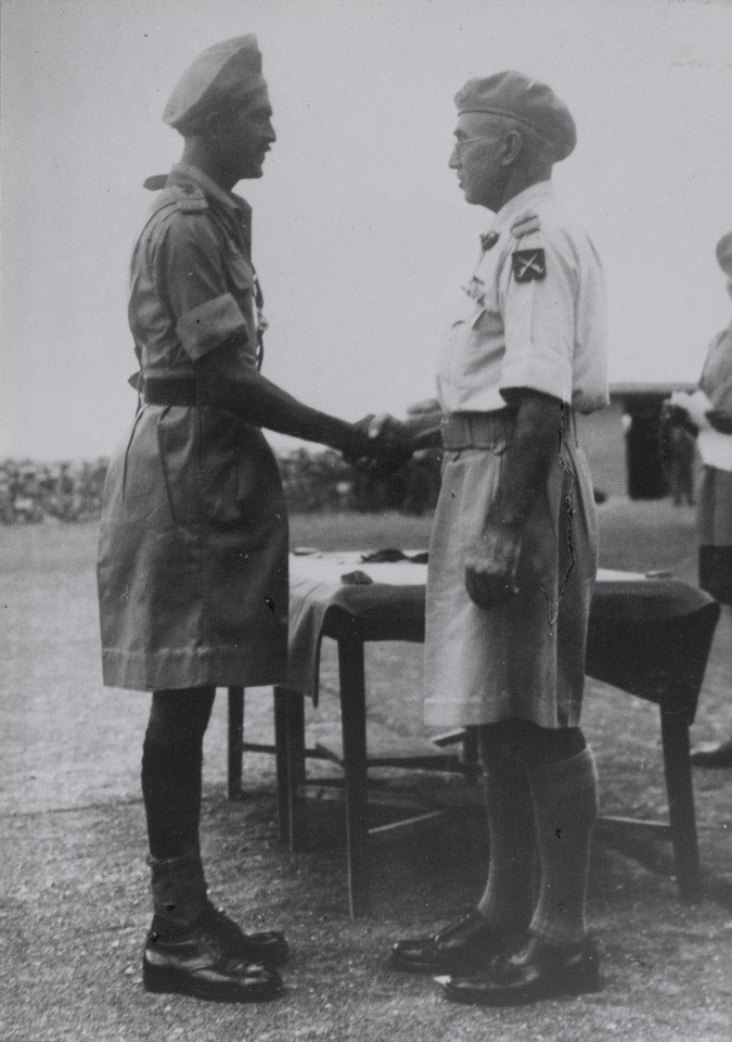 Subadar Mohammed Hayat, receiving the Order of British India, 1946