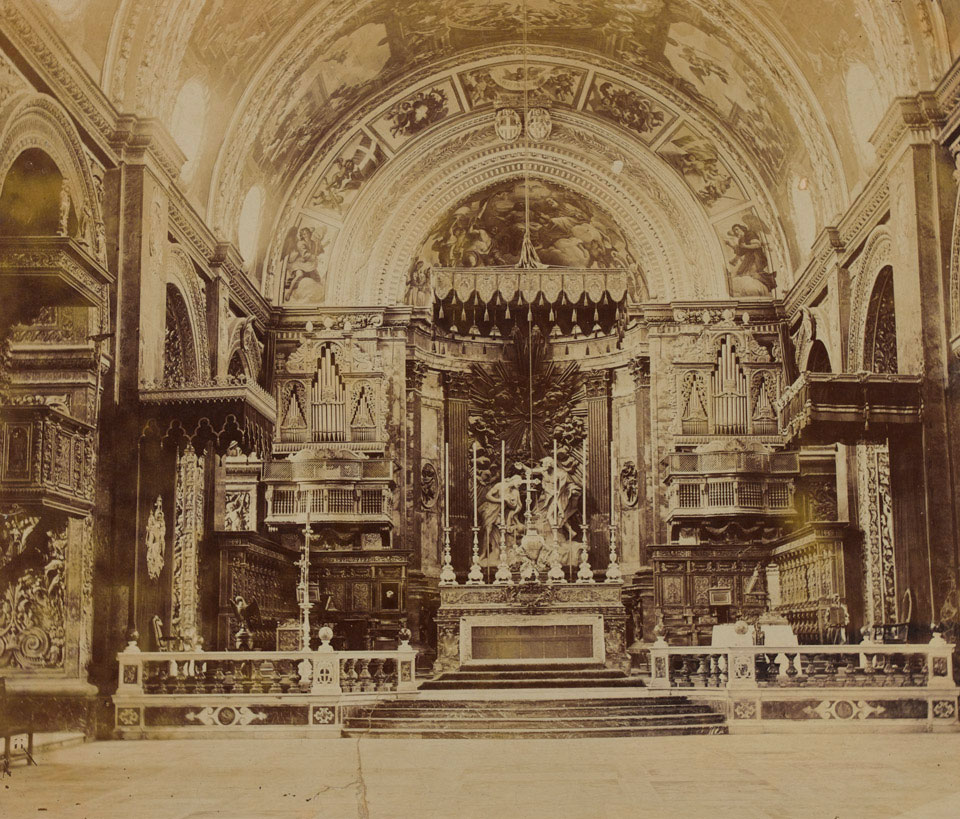 The interior of St John's Cathedral, Valletta, Malta, 1856 (c)