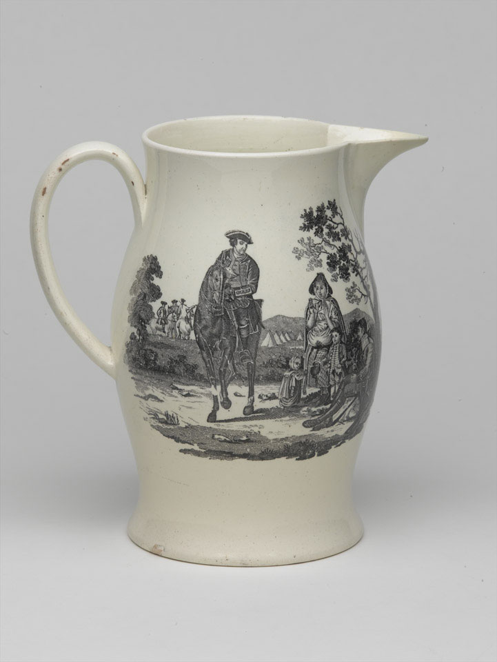Jug commemorating General James Wolfe and the Marquess of Granby, 1771 (c)